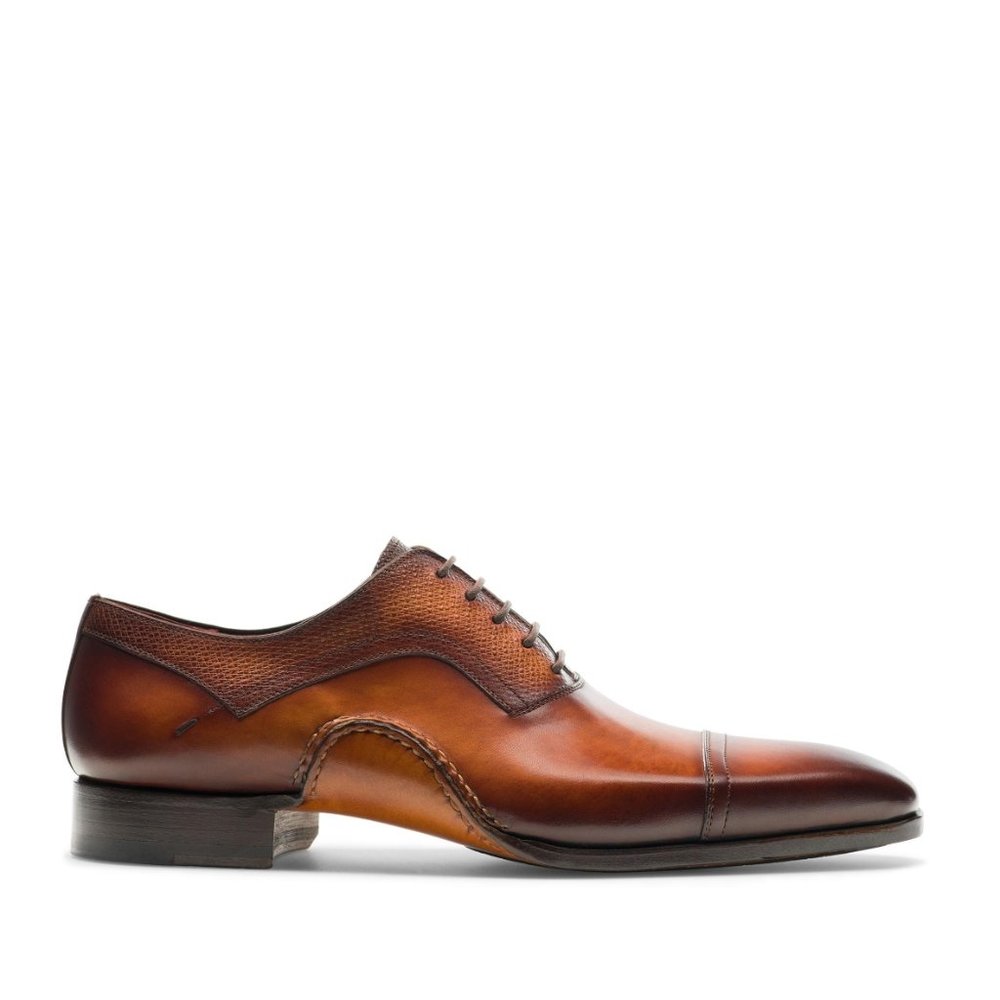 Bashwood Handmade Fold Sole Brown Shaded Leather Oxfords